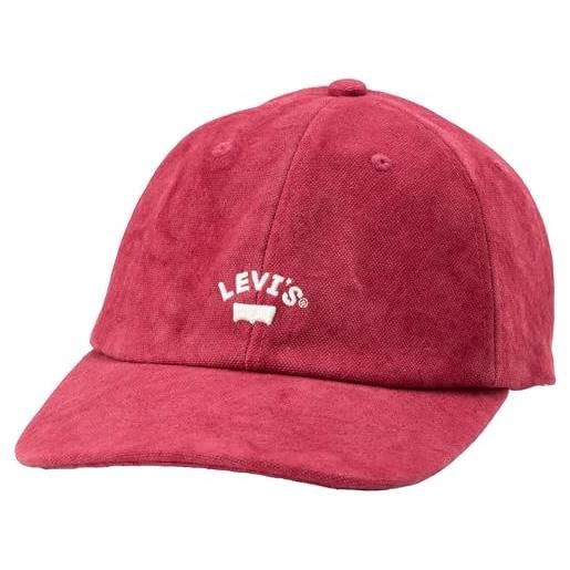 Levi's lazy girl logo cap, cappellino donna, medium red, un