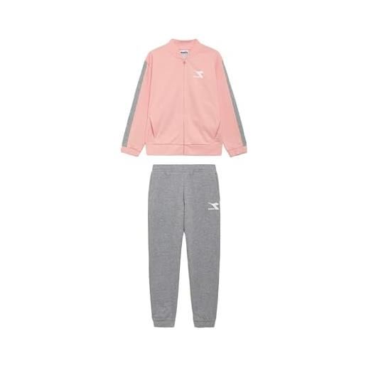 Diadora jb. Tracksuit fz tuta felpa primaverile completo bambini 102.179356 taglia xl = 11/12 anni colore principale pink melody