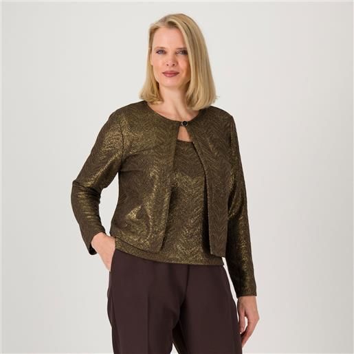 SottoMarino twin set in maglia a trecce glitter