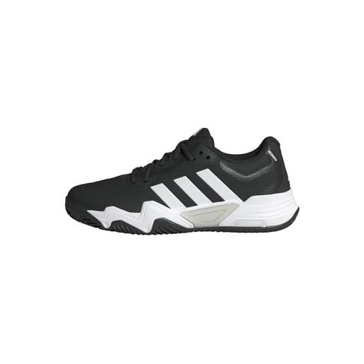 adidas solematch control 2 clay tennis shoes, scarpe uomo, core black/zero metalic/cloud white, 47 1/3 eu