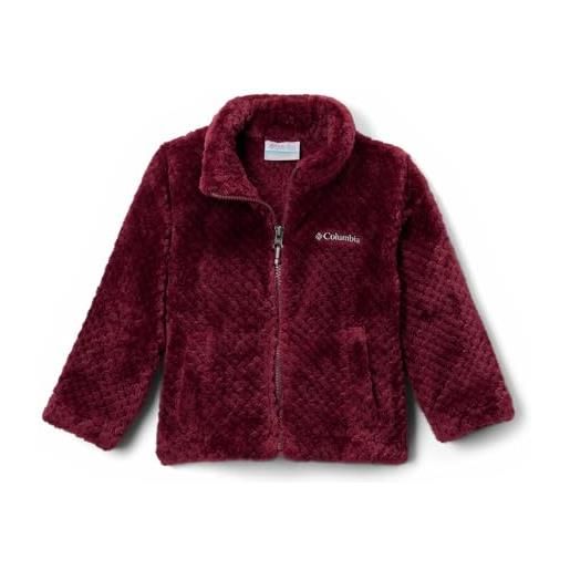 Columbia felpa in pile sherpa con cerniera intera e cerniera intera, in pile sherpa, color vino ricco, s