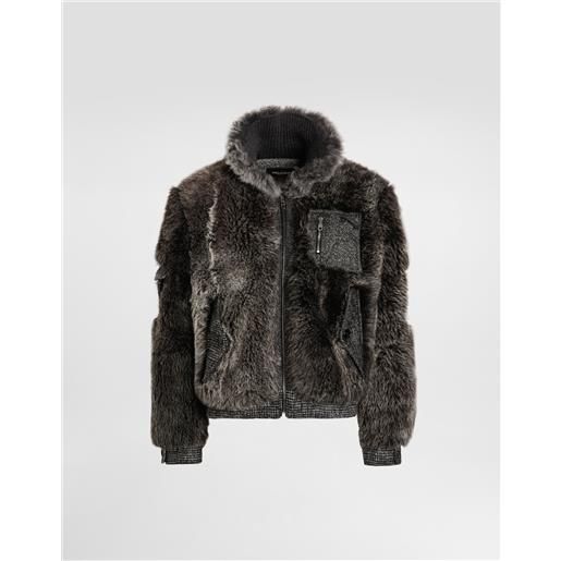 Dolce & Gabbana cappotto monopetto in montone