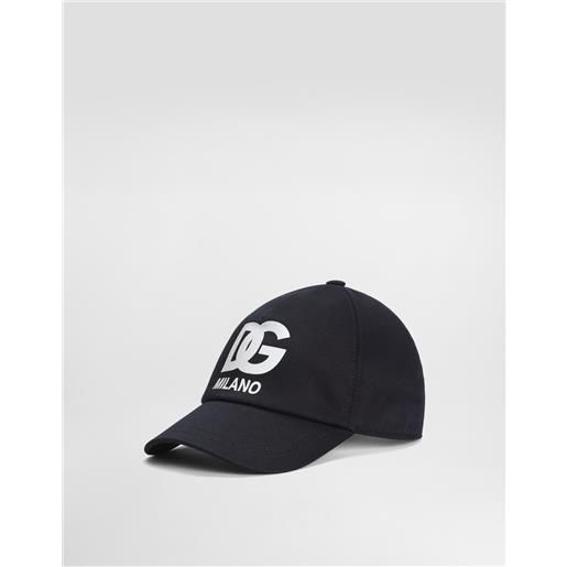 Dolce & Gabbana cappello con visiera in gabardina con logo dg