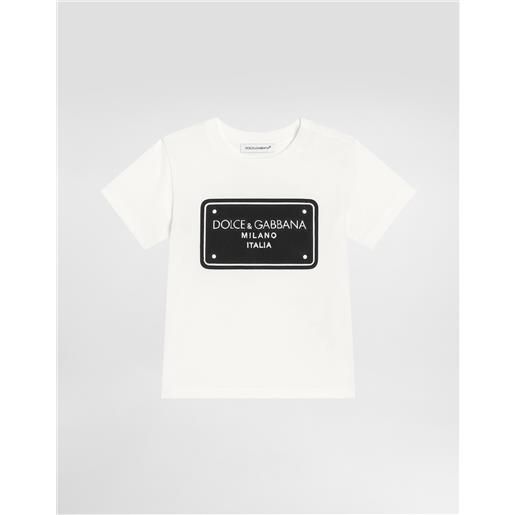 Dolce & Gabbana t-shirt in jersey con placca logata