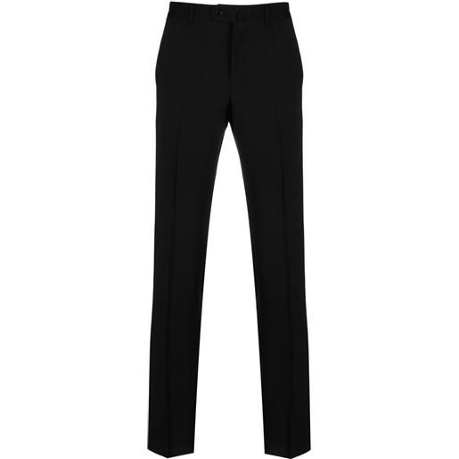 Emporio Armani pantaloni affusolati con vita media - nero