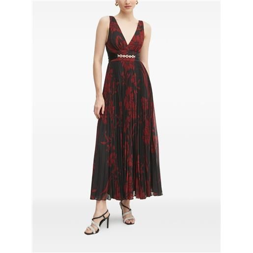 MARCIANO by GUESS abito plissettato a fiori - nero