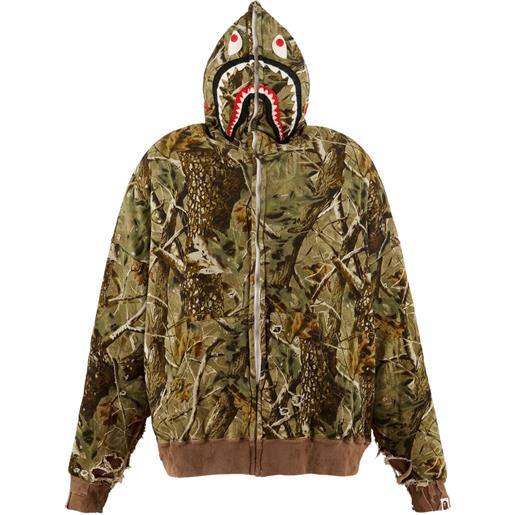 SAINT MXXXXXX x a bathing ape® felpa con stampa - verde