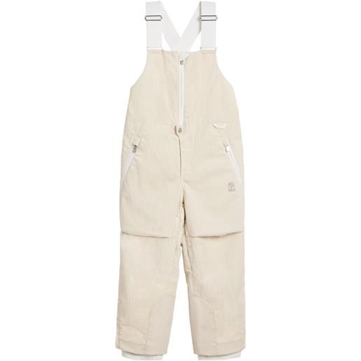 Brunello Cucinelli Kids tuta intera in velluto a coste - toni neutri