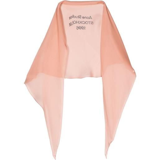 Acne Studios foulard con stampa grafica - rosa