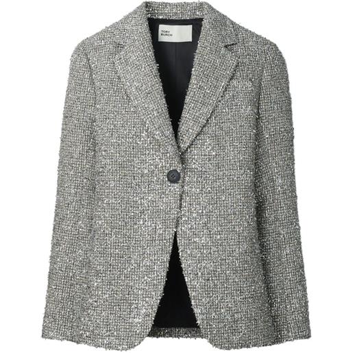 Tory Burch blazer in tweed - grigio
