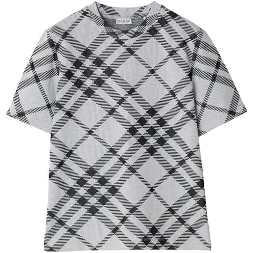 Burberry t-shirt a quadri - bianco