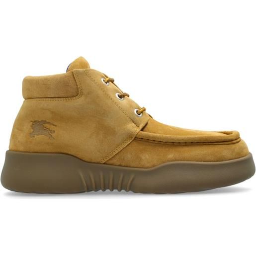 Burberry sneakers in suede - marrone