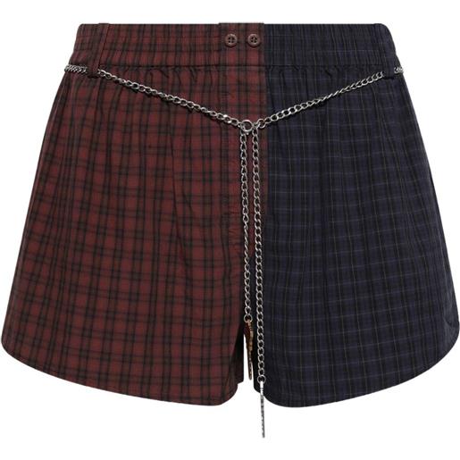 Alexander Wang shorts con cintura a catena - marrone