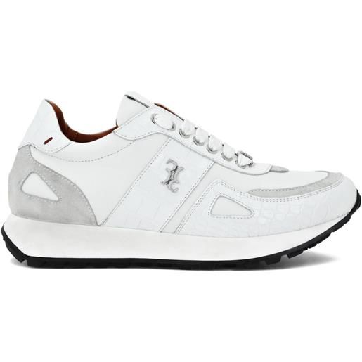 Billionaire sneakers con inserti in pelle - bianco