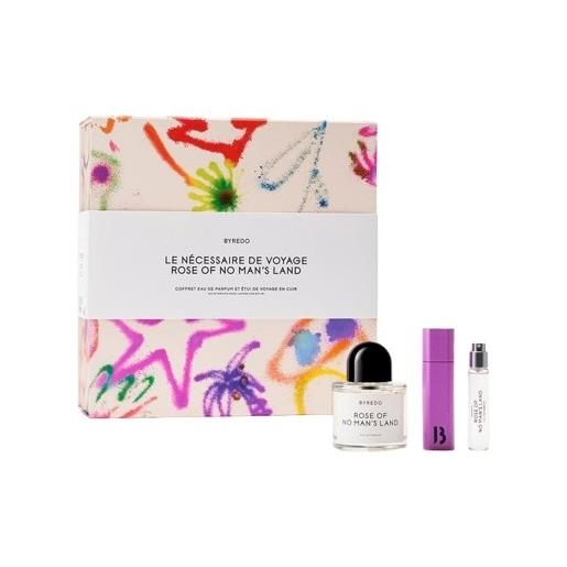 Byredo set rose of no man`s land eau de parfum 100ml con rose of no man`s land eau de parfum 12ml e custodia in pelle