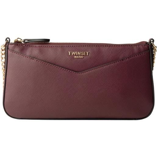 TWINSET mini bag con catena effetto saffiano