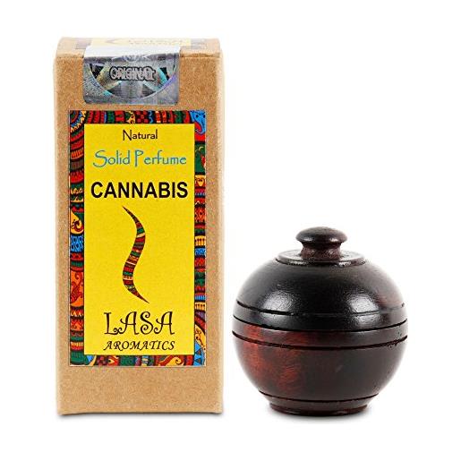 Lasa aromatics cannabis naturale profumo solido corpo muschio in vaso di legno - 6 gm