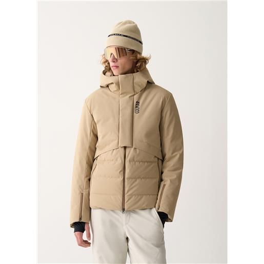 Colmar piumino da sci effetto 3d con scaldacollo seamless marrone crumble da uomo