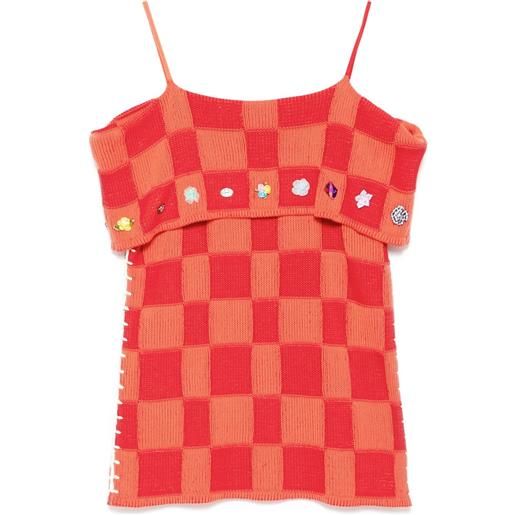 YANYAN KNITS abito in maglia - rosso