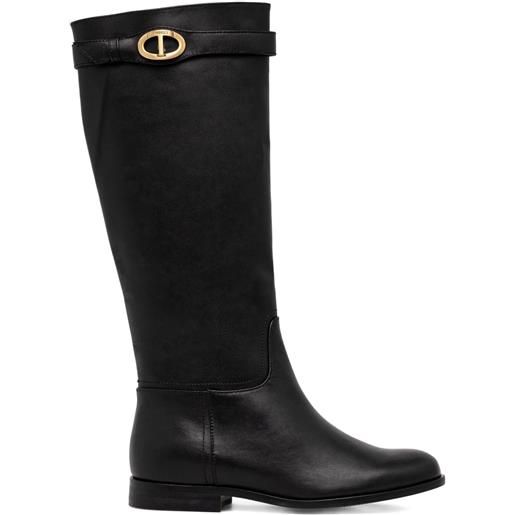 TWINSET stivali al ginocchio oval t - nero