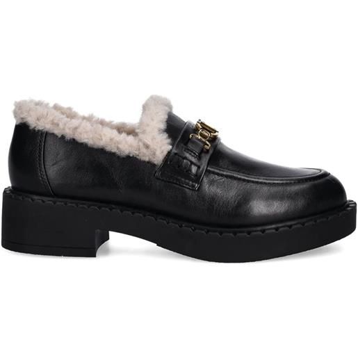 TWINSET mocassini con logo - nero