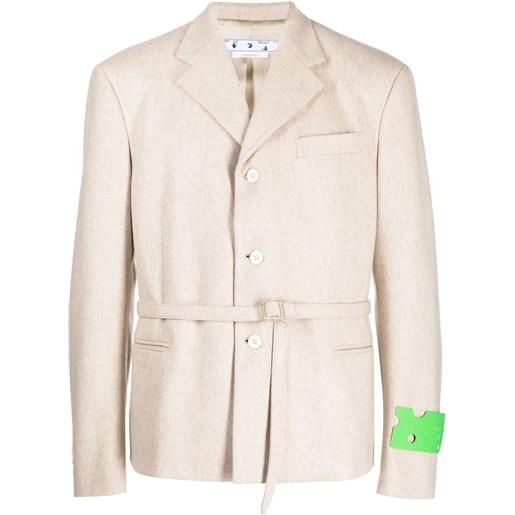 Off-White buckle-fastened single-breasted blazer - toni neutri