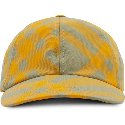 Burberry cappello da baseball a quadri - giallo