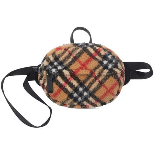 Burberry Kids marsupio a quadri - marrone