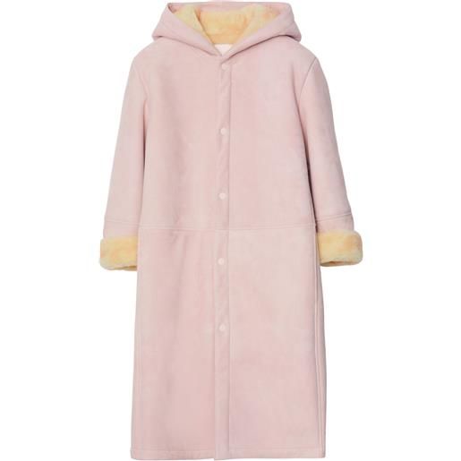 Burberry cappotto con cappuccio - rosa