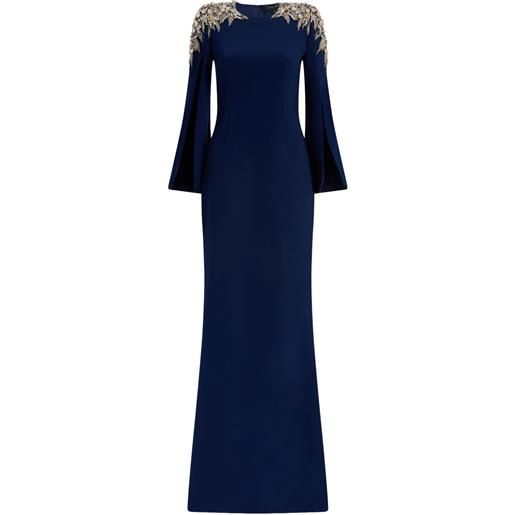 Jenny Packham abito lungo adeline - blu