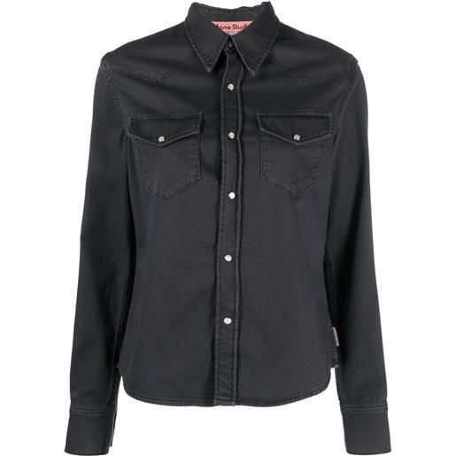 Acne Studios camicia denim a maniche lunghe - grigio