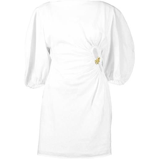 Scanlan Theodore abito corto con arricciatura - bianco