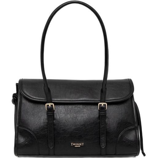 TWINSET borsa a spalla con fibbia - nero