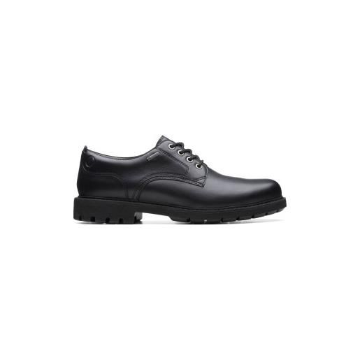 Clarks per uomo. 26173437 scarpe in pelle nera batcombetiegtx [3294910], nero, basso, stringhe, casual