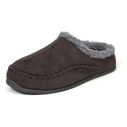 Deer Stags mens slippers, pantofole uomo, carbone, 42 eu larga