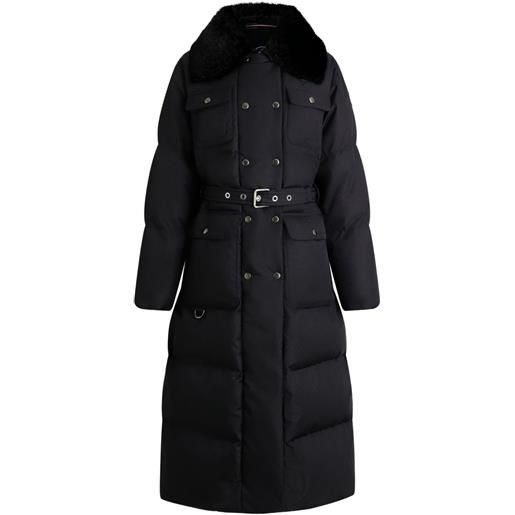 Fusalp cappotto vlavi con cintura e colletto rimovibile - nero