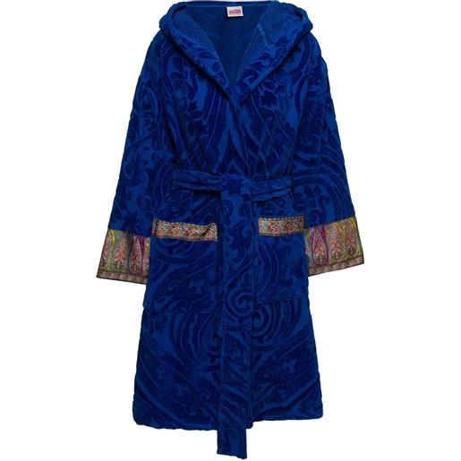 ETRO HOME accappatoio new tradition con stampa paisley - blu