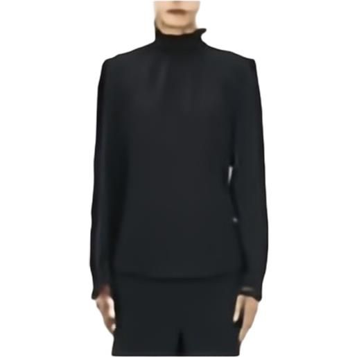 Alexander McQueen blusa a collo alto - nero