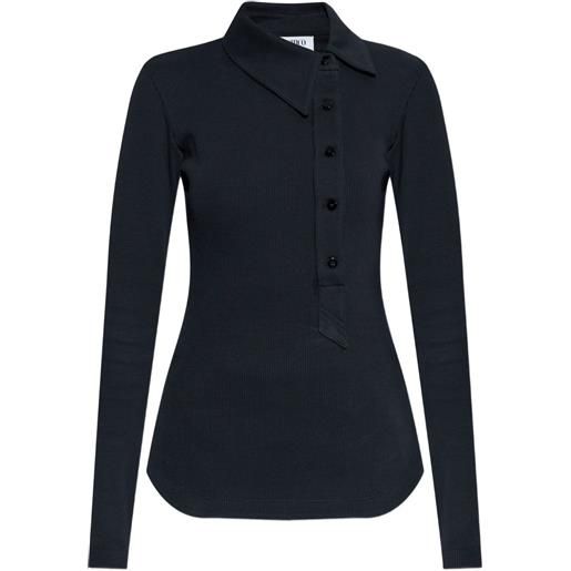 The Attico polo con bottoni - nero