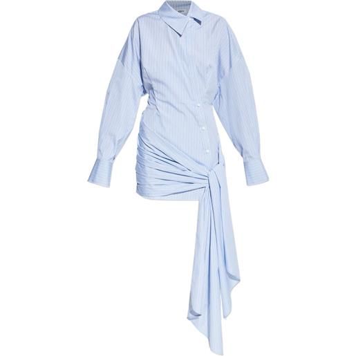 The Attico abito corto a righe - blu