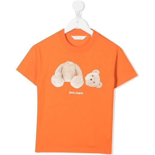 Palm Angels Kids t-shirt con stampa - arancione
