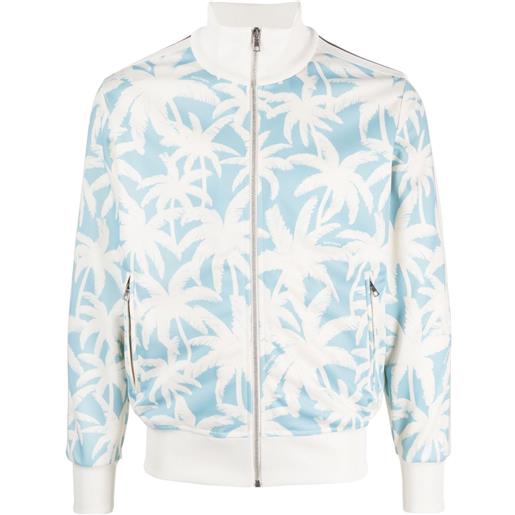 Palm Angels giacca sportiva palms con zip - blu