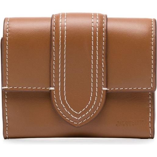 Jacquemus portafoglio le compact bambino - marrone