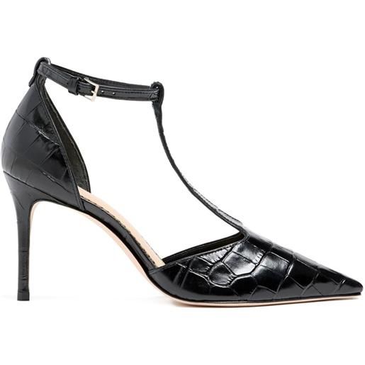 Cinq A Sept pumps clara con cinturino a t 85mm - nero