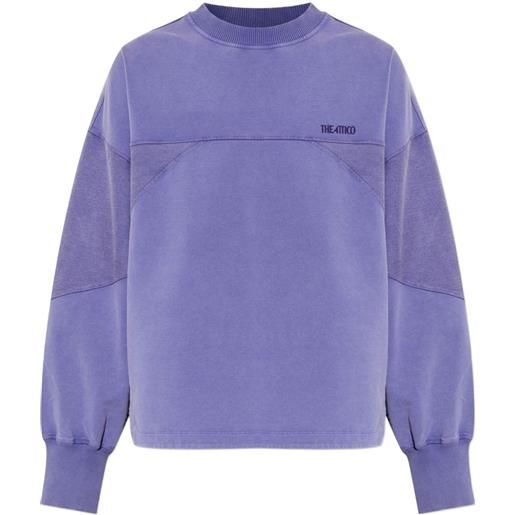 The Attico felpa con logo ricamato - viola
