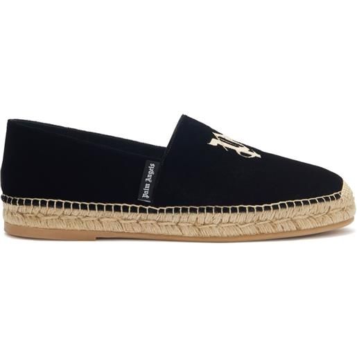 Palm Angels espadrilles con ricamo - nero