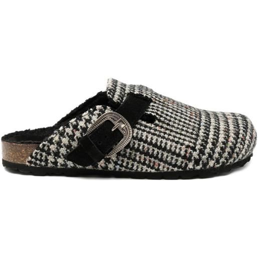 TAJI x faliero sarti mules in tweed - nero