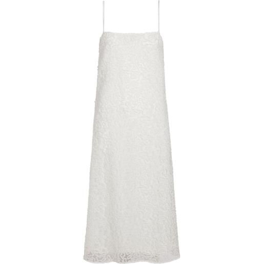 Proenza Schouler abito midi virginie con ricamo - bianco