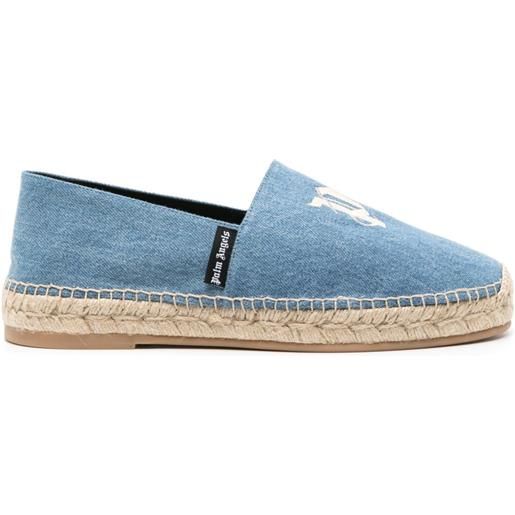 Palm Angels espadrilles denim con ricamo - blu