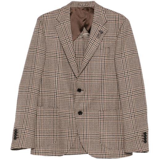 Lardini blazer monopetto a quadri - toni neutri